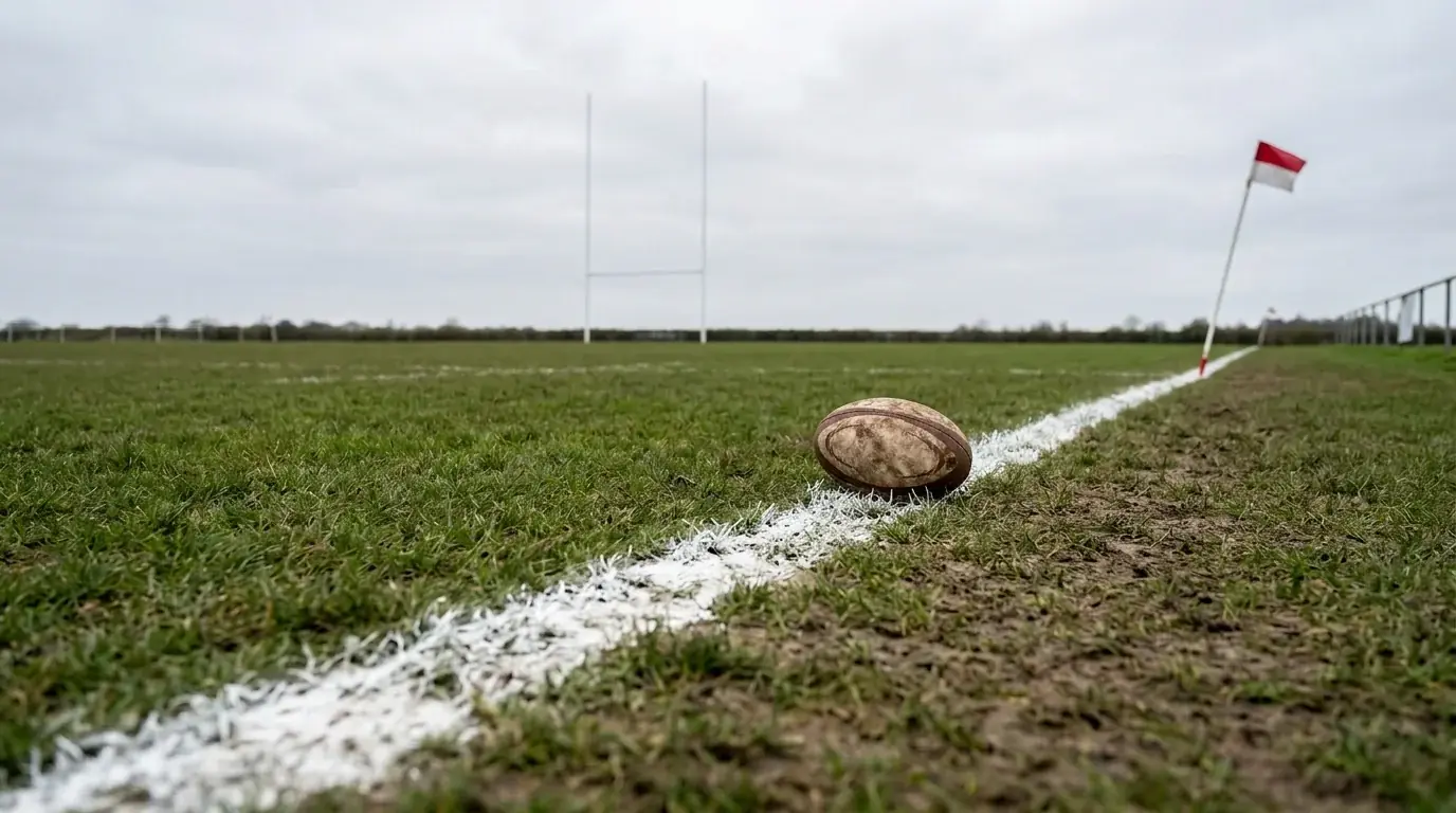 Spielfeld-Ausschnitt mit Markierungen für Try-Scorer-Analysen beim Rugby